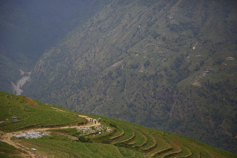 Nepal Mountains Valley Green