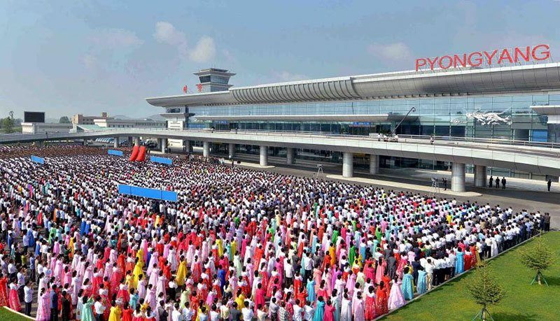 Opening Ceremony Pyongyang Airport