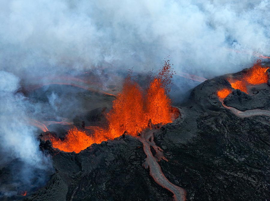 Volcano Steam Lava Burst