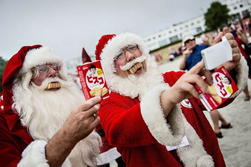 Santa Claus Eating Biscuits