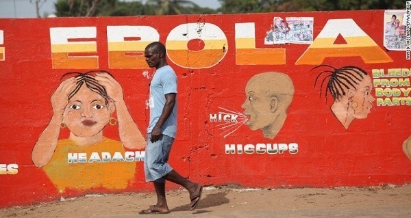 Ebola Sign Man Walking
