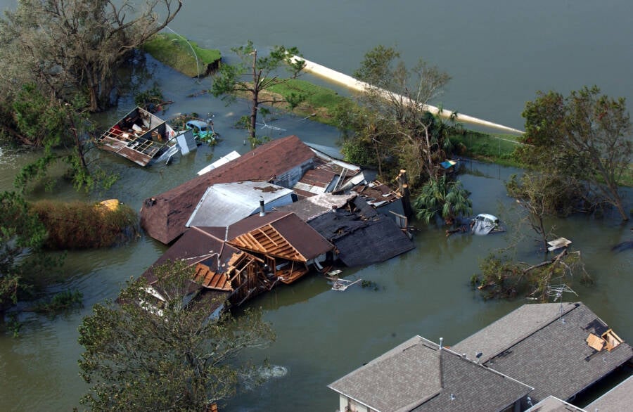 House Destroyed By Hurricane Katrina
