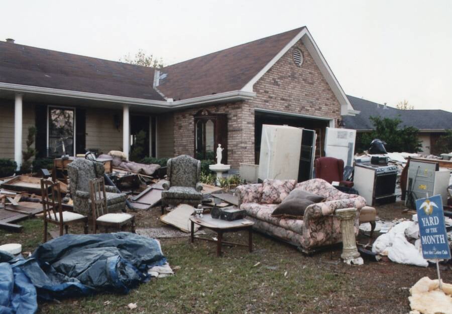Hurricane Katrina Debris In Yard