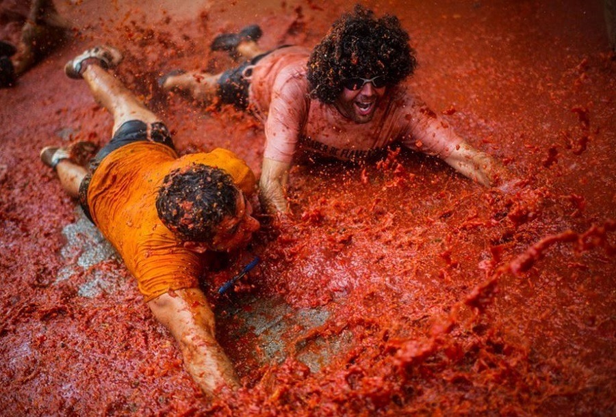 Men Lying Ground Tomato