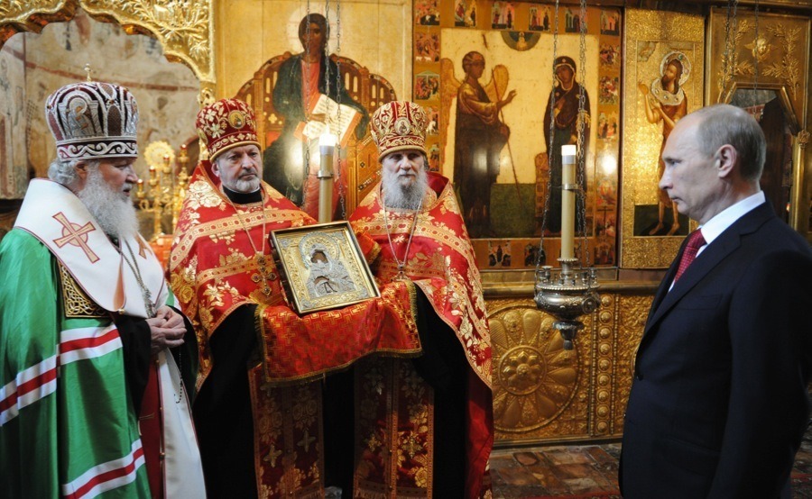 Putin Praying In Russian Church