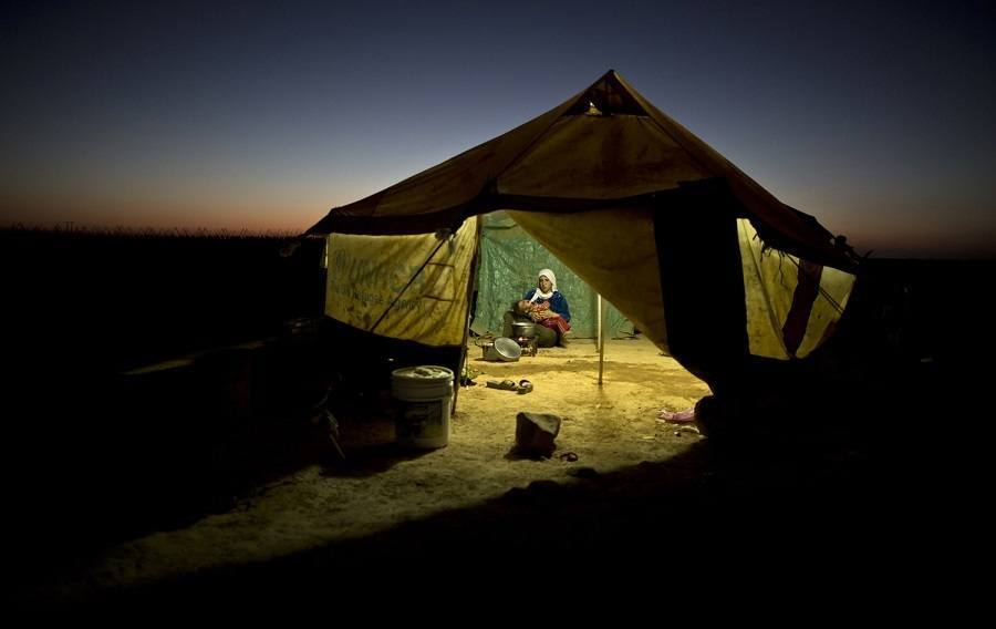Syrian Mother Baby Tent