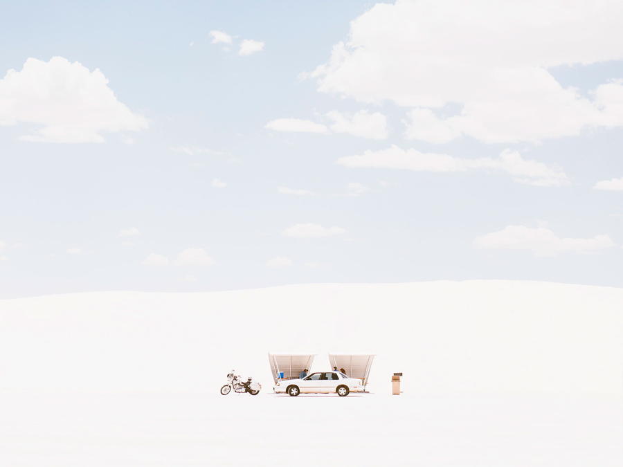 White Sand Car Sky