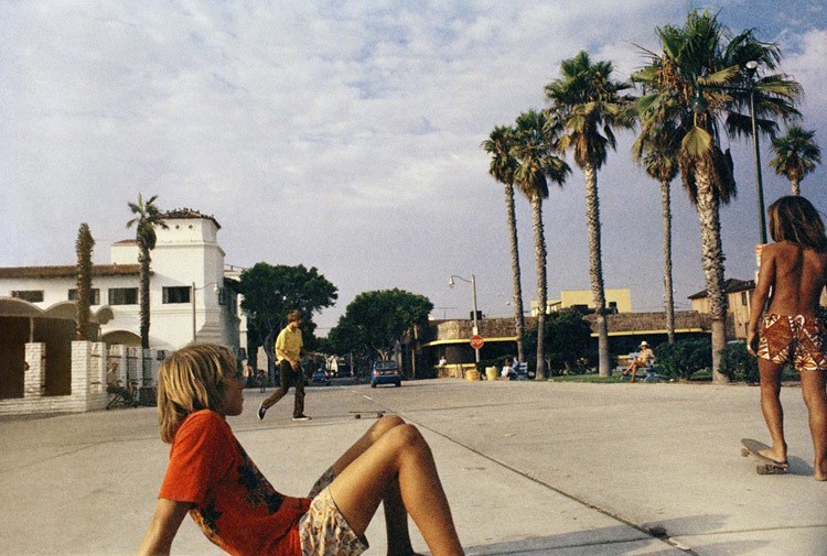 Hugh Holland, Sidewalk Surfer, Huntington Beach, 1976