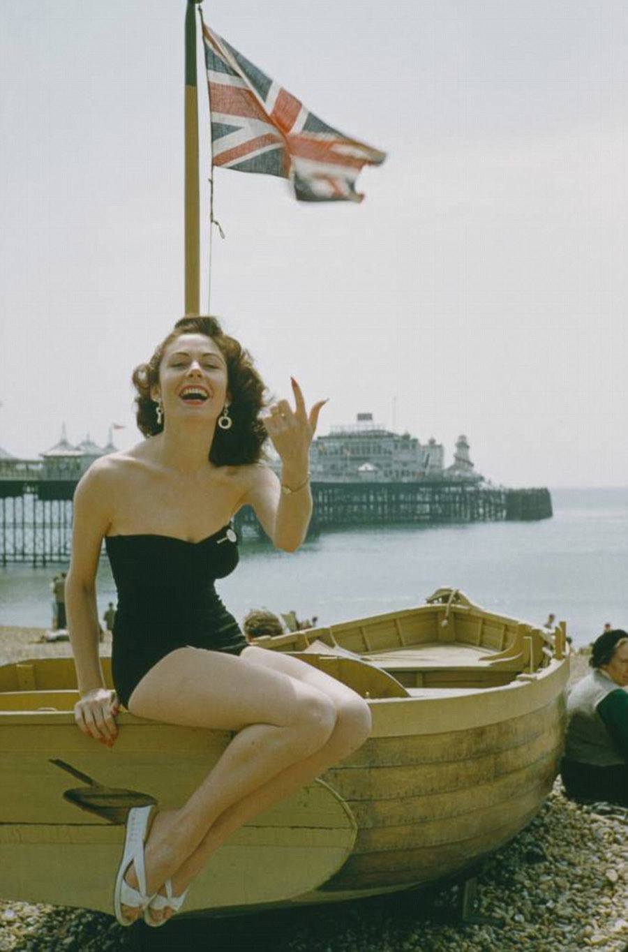 Blackpool Beach 1954 Boat