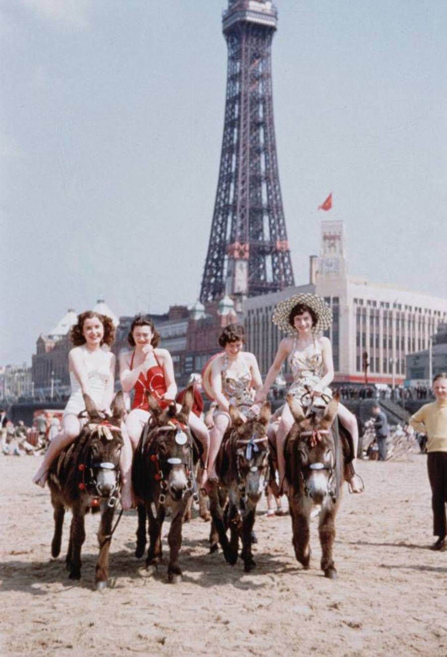 Blackpool Beach 1954 Horse Donkeys