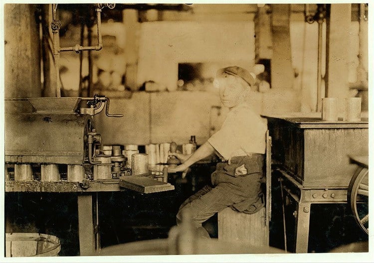 Child Labor 1900s Canning Machine