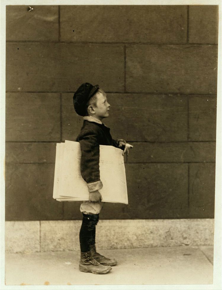 Child Labor 1900s Newsie