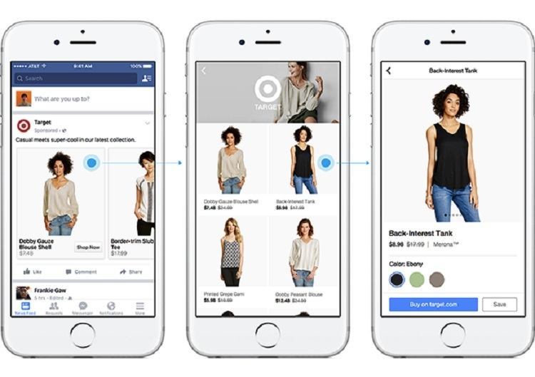 Facebook Direct Shopping Screenshots