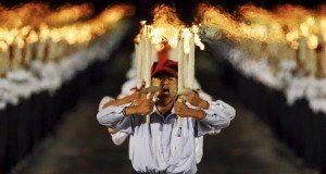 North Korea Parade Candles Og