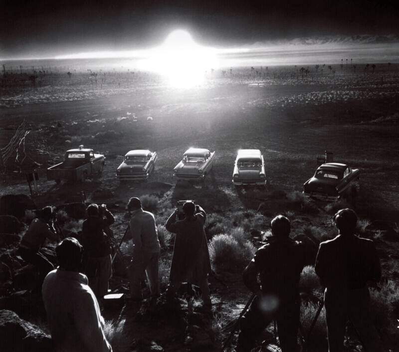 Photographers At An Atomic Bomb Test