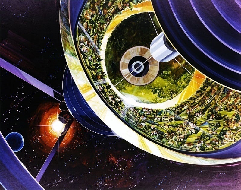 Space Colonies Bernal Sphere Cutaway