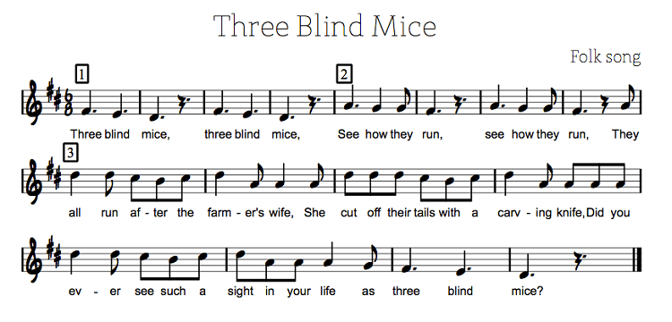 Three Blind Mice Sheet Music