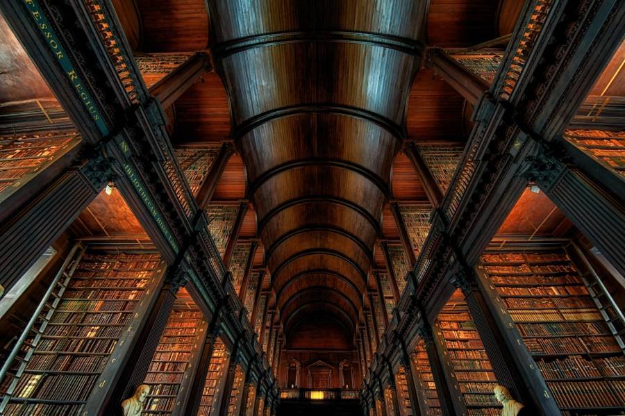 Coolest Bookstores Trinity College Ceiling