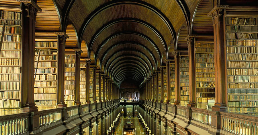 Coolest Bookstores Trinity College Interior