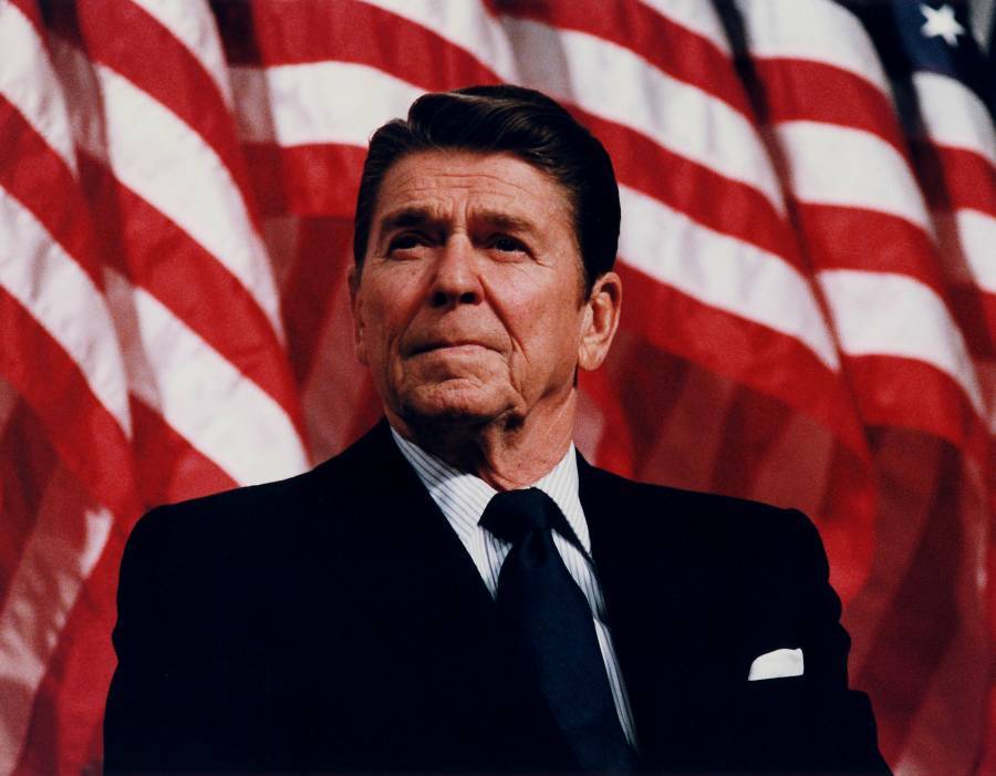 Ronald Reagan American Flag