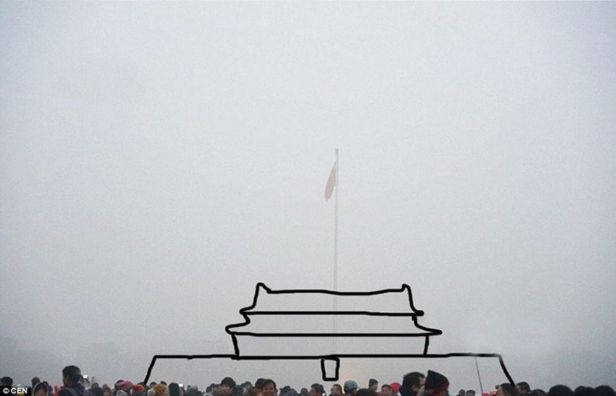 Beijing Smog Art Tianenmen