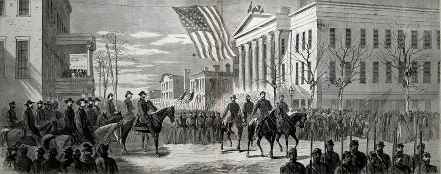 Sherman Review Troops In Savannah