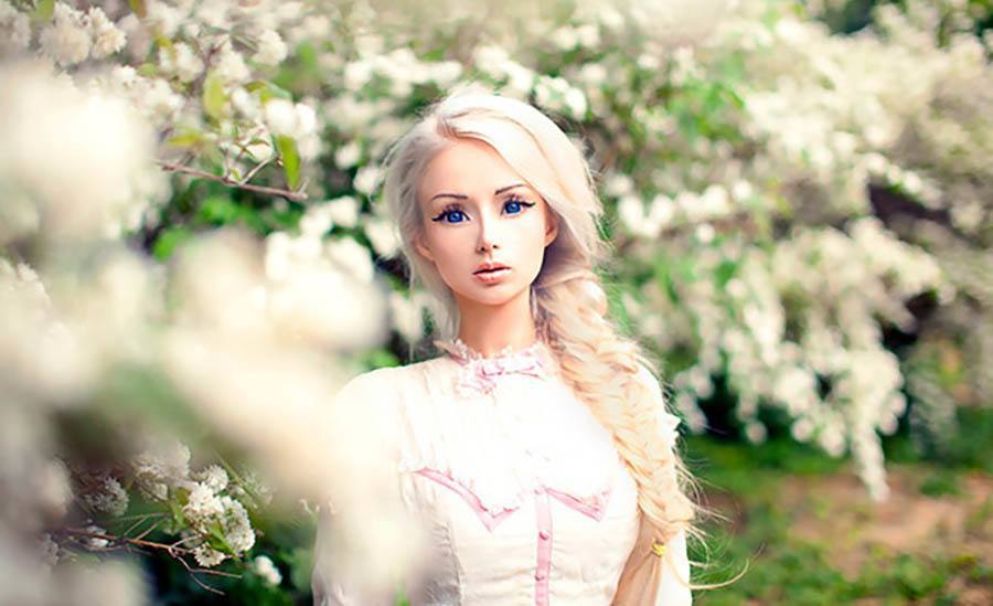 Human Barbie In Flowers