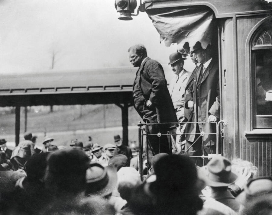Theodore Roosevelt Campaigning In 1912