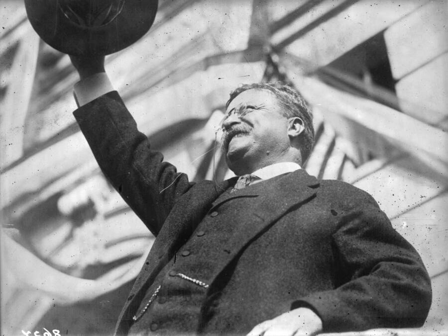 Theodore Roosevelt Lifting Hat