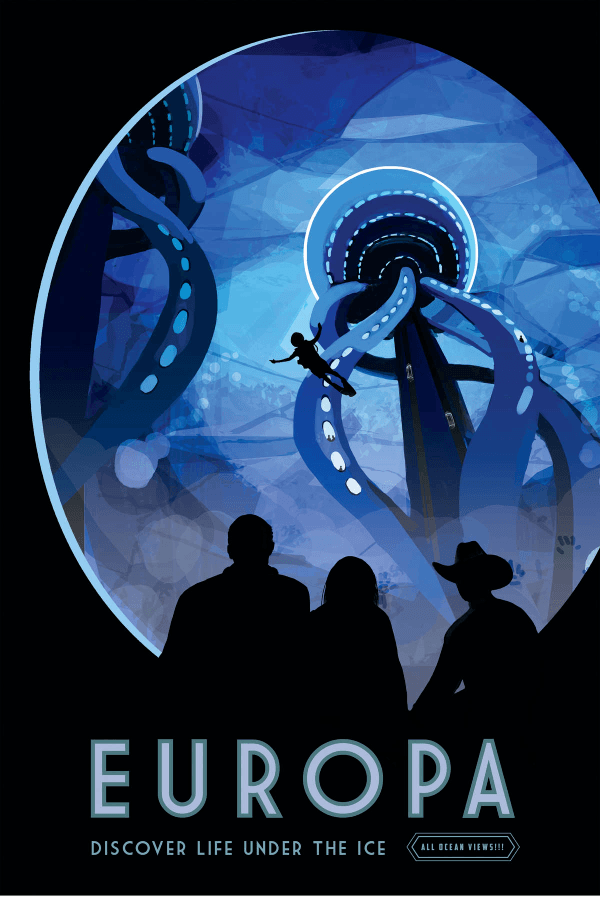 Space Travel Poster Of Europa