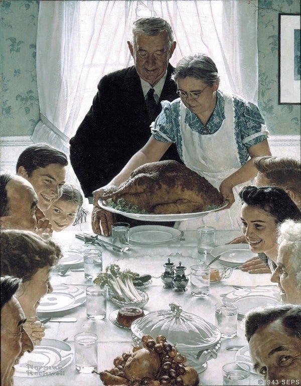 Norman Rockwell Thanksgiving Painting