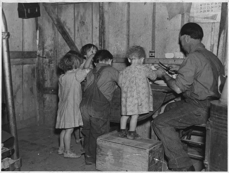 Great Depression Christmas Dinner Photo