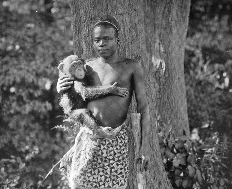 Ota Benga With A Chimp