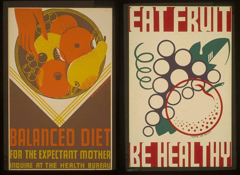 Vintage Health Posters Fruit Balanced
