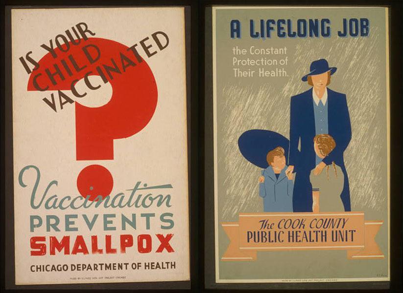 Vintage Health Posters Vaccination Lifelong