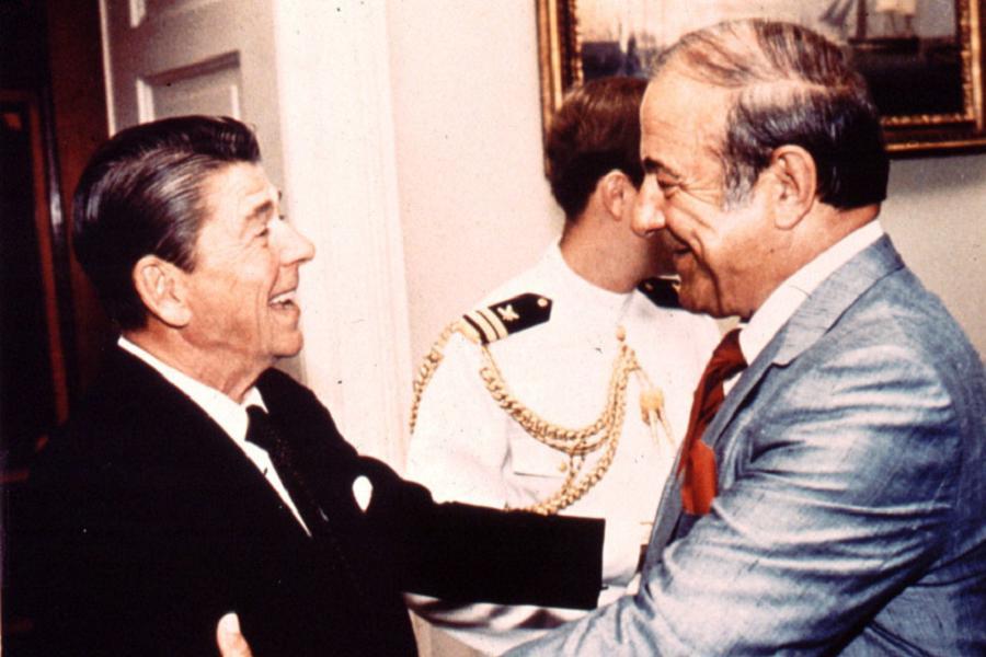 Carl Karcher meets Ronald Reagan