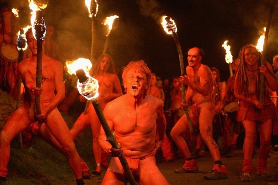 Red Firedancers Beltane Fire Festival