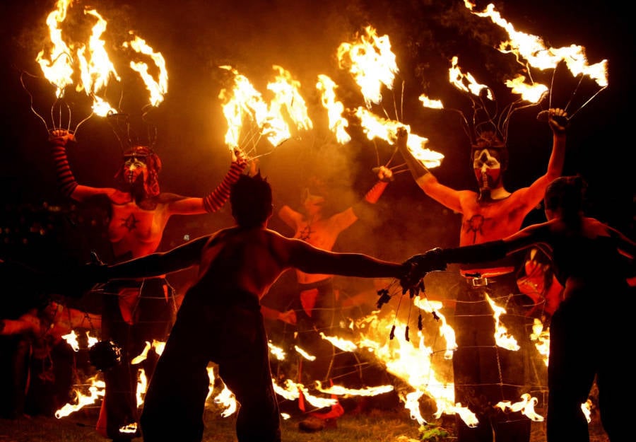 Torches People Dancing