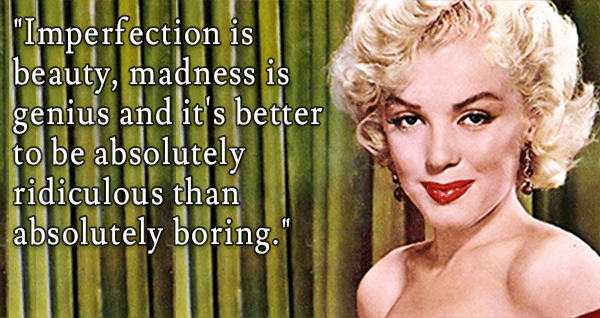 marilyn monroe quotes about beauty being imperfect