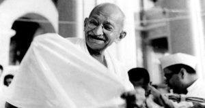 Gandhi Laughing Smiling White
