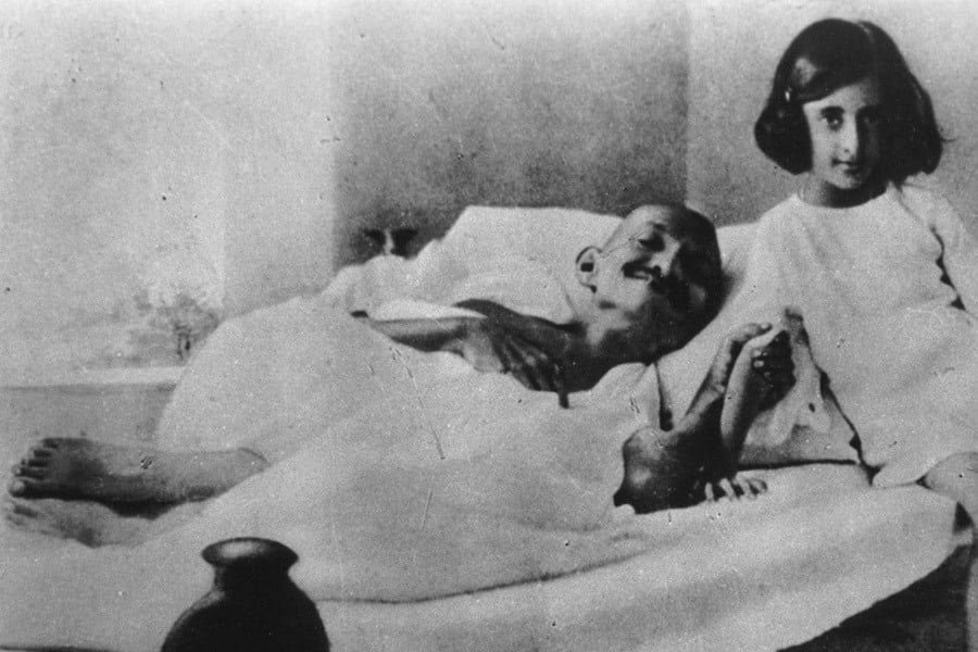 Gandhi With Child