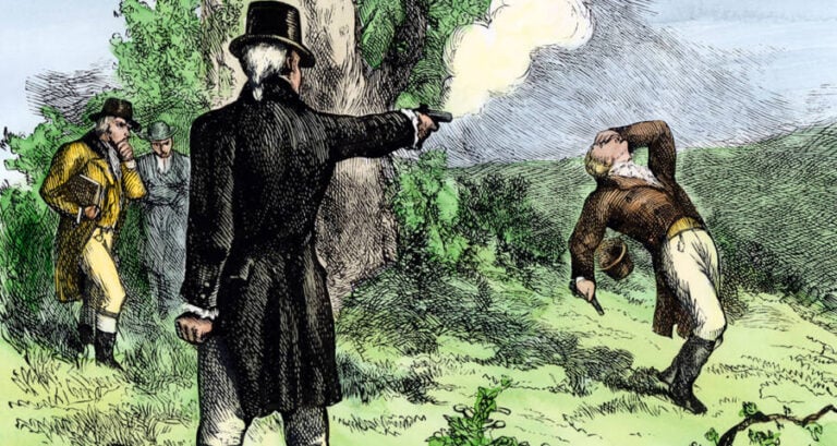 Color Portrait Hamilton Burr Duel