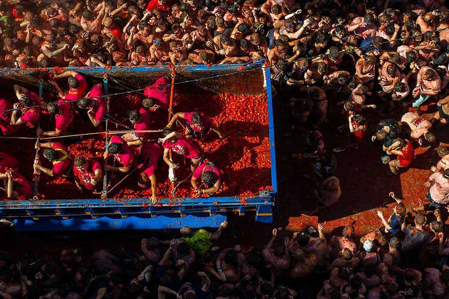 La Tomatina Festival Delivery Truck