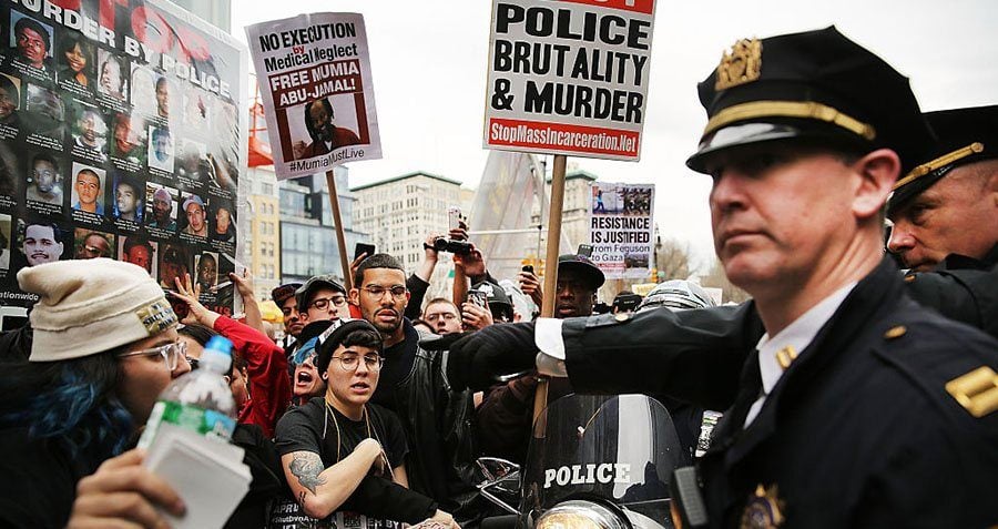 Activists Protests In New York's Union Square Over Recent Police Shootings