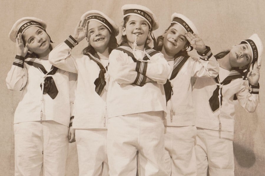 Dionne Quintuplets Dressed As Sailors