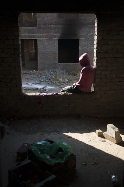 Person Sitting On Window