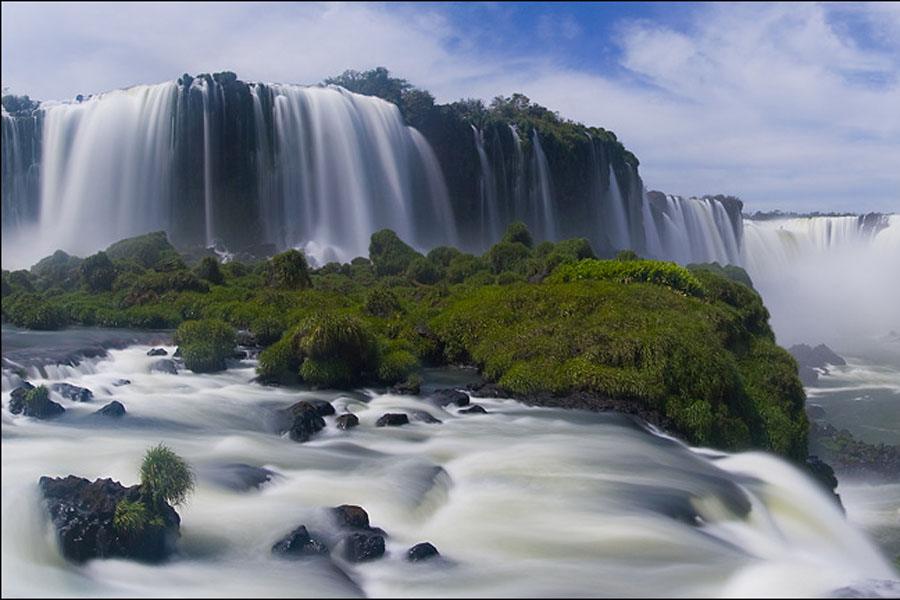 Beautiful Aerial View of Iguazu Falls, One of the Most Beautiful