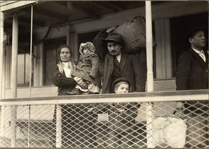 Italian Family En Route To Ellis Island