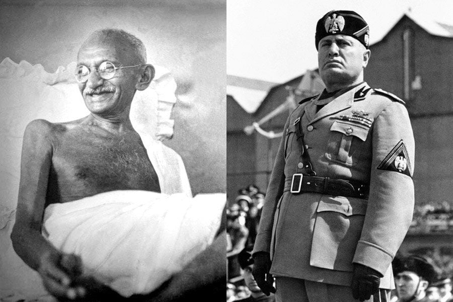 Gandhi Mussolini