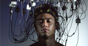 Man Head Connected Wires